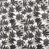 MARY JANE - MARIJUANA Coton imprimé - Multiple feuilles - Gris