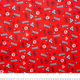 PRIVILàGE par CAMELOT - Coton imprimé sous licence - Dongeaon et Dragons - logo - Rouge