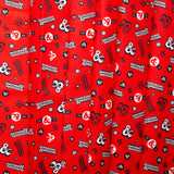 PRIVILàGE par CAMELOT - Coton imprimé sous licence - Dongeaon et Dragons - logo - Rouge