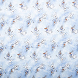 Licensed Flannelette Print - Olaf / Snowflakes - Lilac