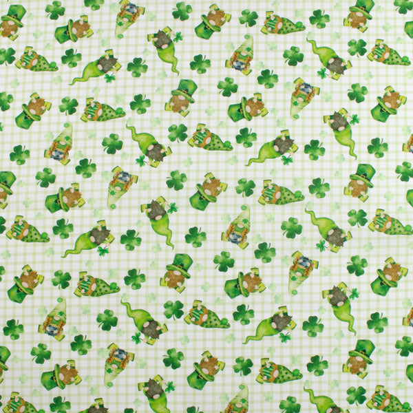 Coton imprimé - SAINT-PATRICK - 027 - Vert Pâle