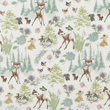 Licensed Cotton Print - Bambi and Friends - White