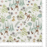 Licensed Cotton Print - Bambi and Friends - White