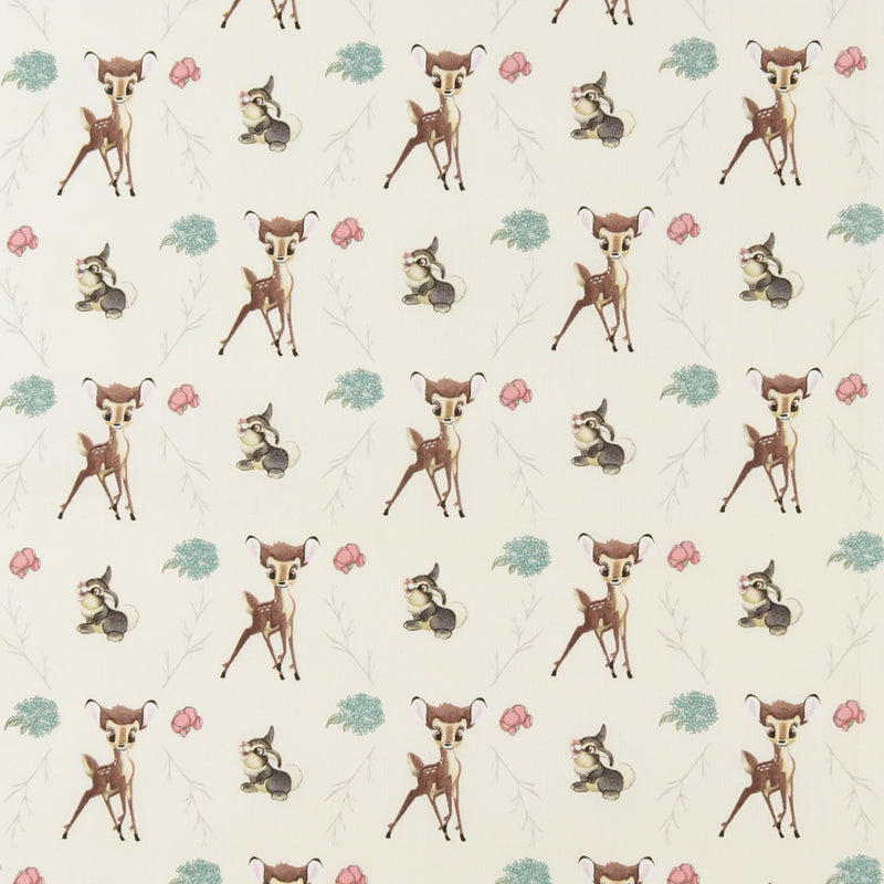 Licensed Cotton Print - Bambi Thumper Cross - Ivory