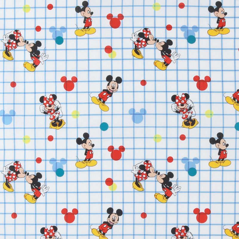 Licensed Cotton Print - Mickey & Minnie - White