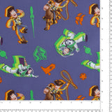 Licensed Cotton Print - Buzz and Woody - Indigo