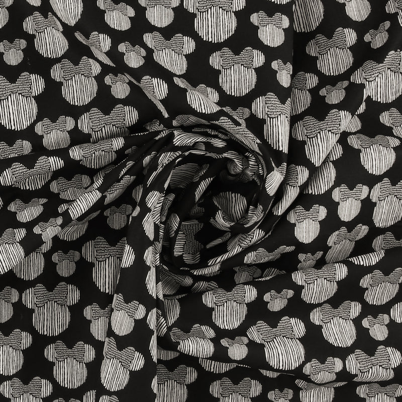 Licensed Cotton Print - Minnie - Noir