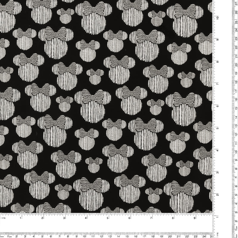 Licensed Cotton Print - Minnie - Noir