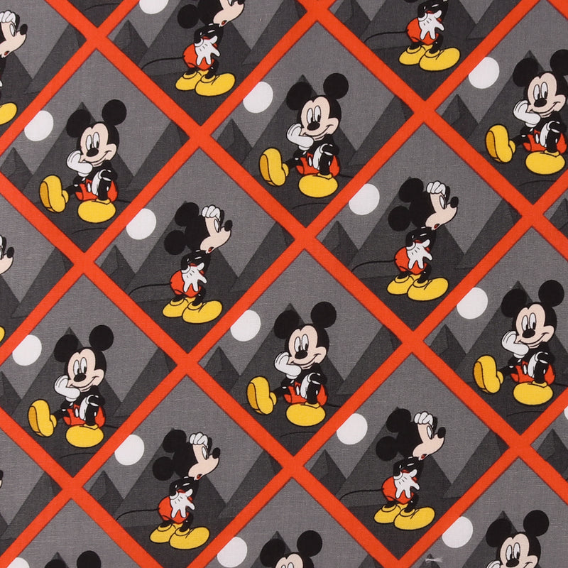 Licensed Cotton Print - Mickey - Charcoal
