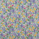 EASTER Printed Cotton - Small Floral - Light Blue