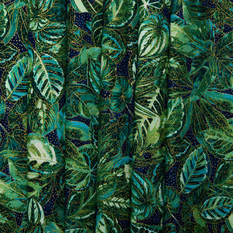 ULTIMATE - Cotton print - Leafs - Green