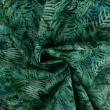 ULTIMATE - Cotton print - Leafs - Medium green