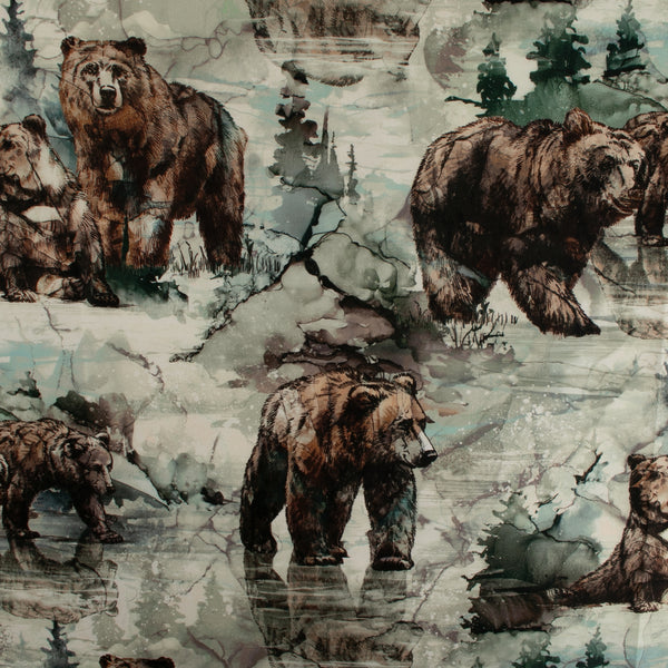 ULTIMATE - Cotton print - Bears - Beige