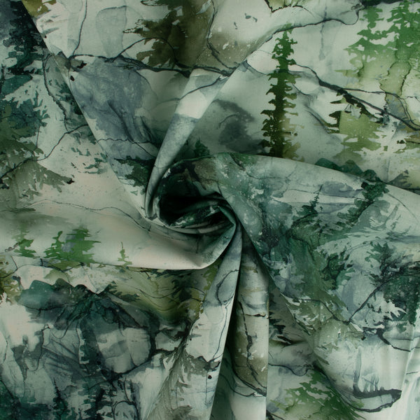 ULTIMATE - Cotton print - Fir - Sea foam