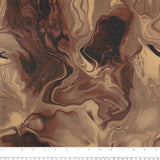Digital Printed Cotton - MARBLE SWIRL - Taupe