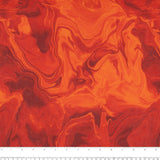 Digital Printed Cotton - MARBLE SWIRL - Lava