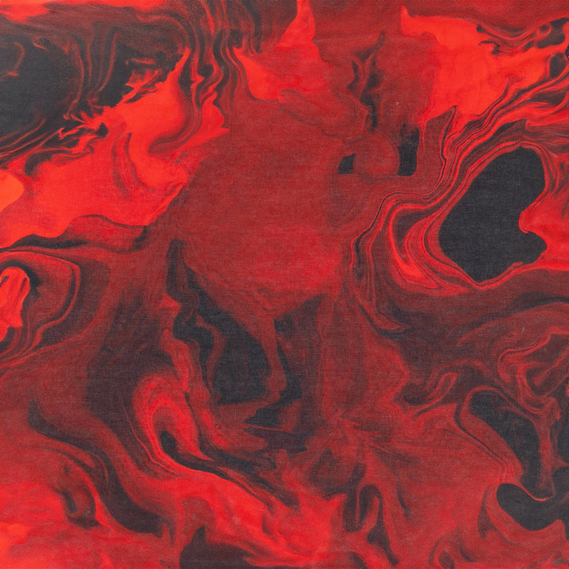 Digital Printed Cotton - MARBLE SWIRL - Rouge