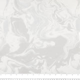 Digital Printed Cotton - MARBLE SWIRL - White