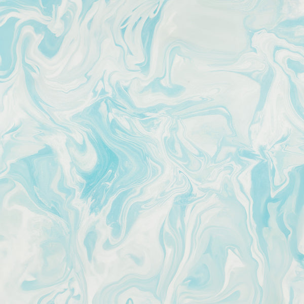 Digital Printed Cotton - MARBLE SWIRL - Sky Blue