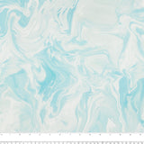 Digital Printed Cotton - MARBLE SWIRL - Sky Blue