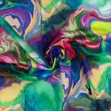 Digital Digital Printed Cotton - MARBLE SWIRL - Multi