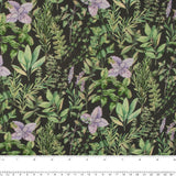 LEMON GROVE Printed Cotton - Leafs - Black