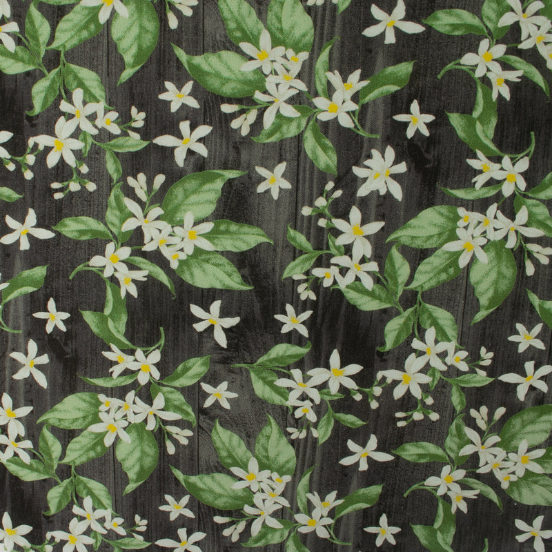 LEMON GROVE Printed Cotton - Florals - Black