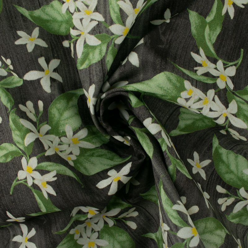 LEMON GROVE Printed Cotton - Florals - Black