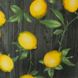 LEMON GROVE Printed Cotton - Lemons - Black