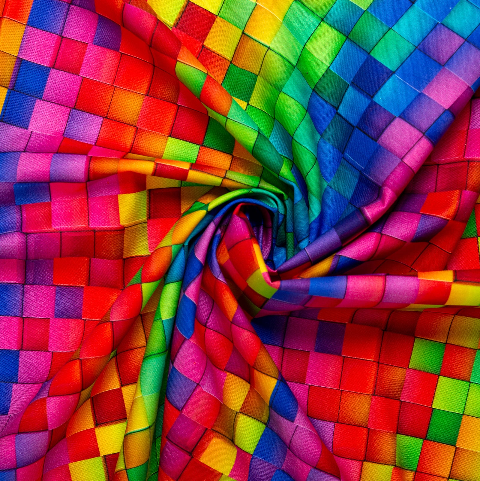 Printed Cotton - MOOK ESSENTIALS - Rainbow Square – Fabricville