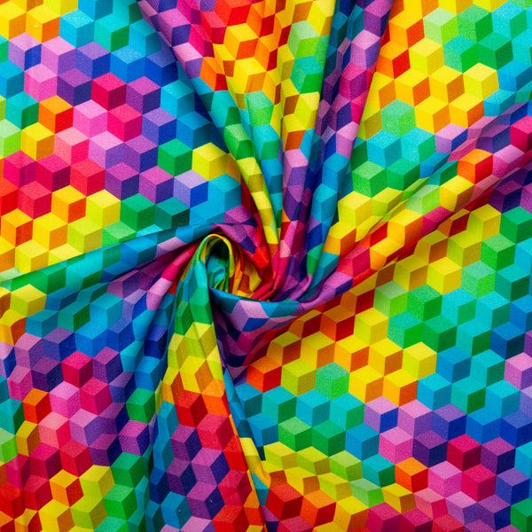 Printed Cotton - MOOK ESSENTIALS - Rainbow Cube