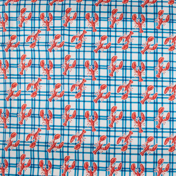 Printed Cotton - MOOK ESSENTIALS - Lobster - White