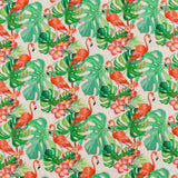 Printed Cotton - MOOK ESSENTIALS - Flamingos - White