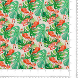 Printed Cotton - MOOK ESSENTIALS - Flamingos - White