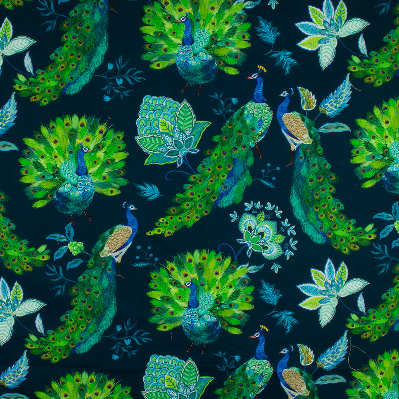 Printed Cotton - PROMENADE - 004 - Teal