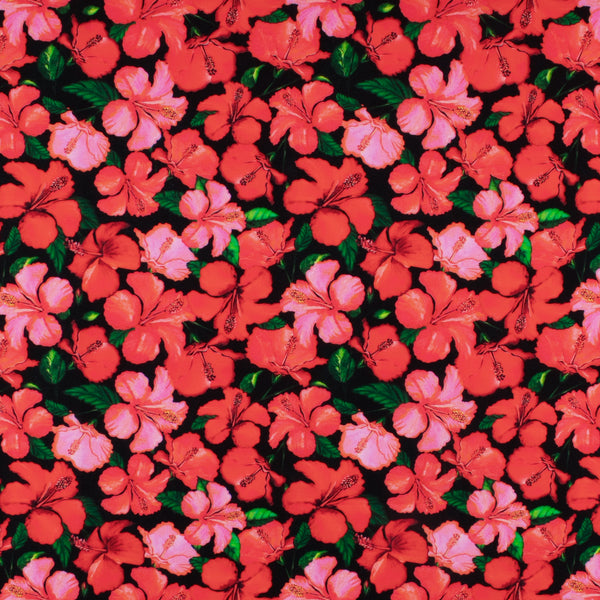 Printed Cotton - TROPICAL PARADISE - 002 - Red