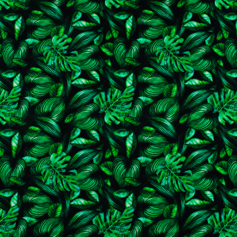 Coton Imprimé -&lt; TROPICAL PARADISE &gt; - 005 - Vert