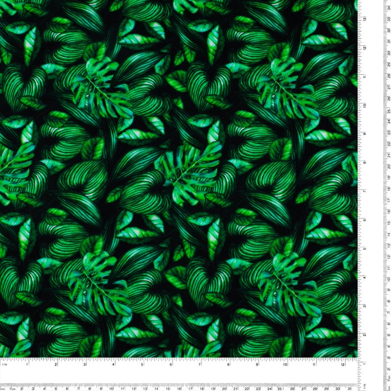 Coton Imprimé -&lt; TROPICAL PARADISE &gt; - 005 - Vert