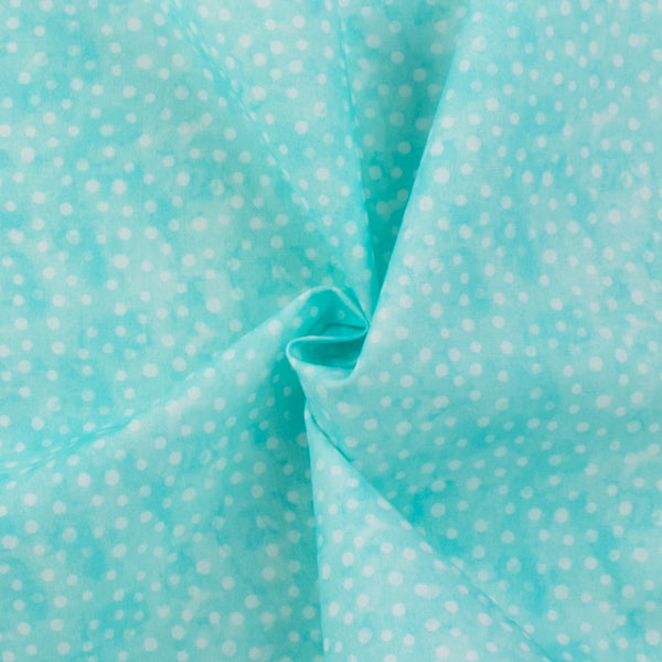 Tissu de Complément - MINI POIS - 024 - Turquoise