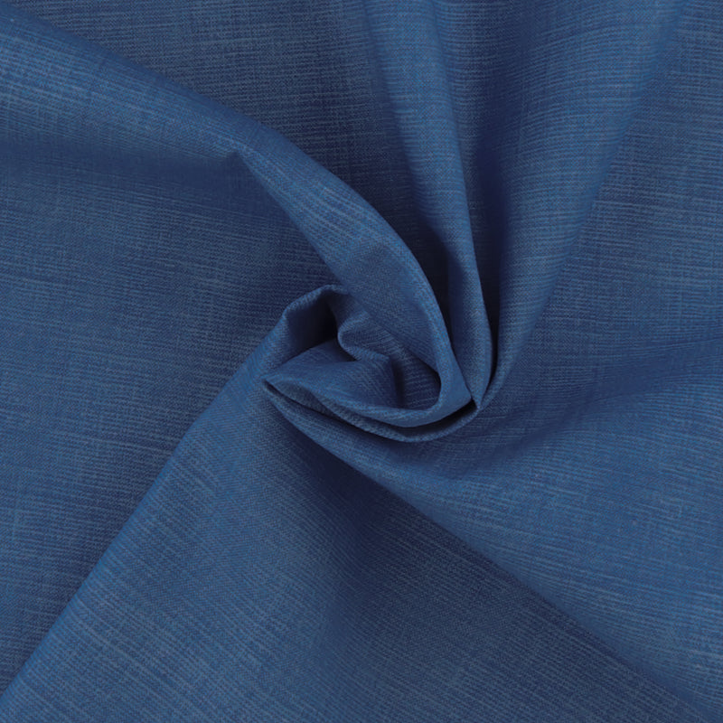 Blender Fabric - Printed Linen Look - 034 - Blue