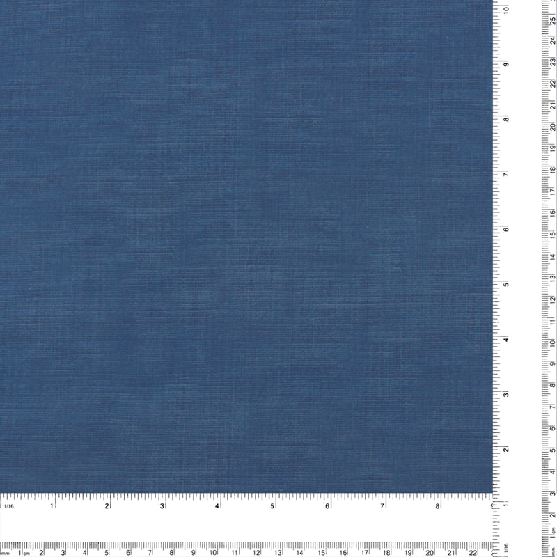 Blender Fabric - Printed Linen Look - 034 - Blue