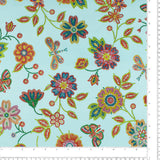 Coton Imprimé - &lt;PRAIRIE CREEK&gt; - 004 - Aqua