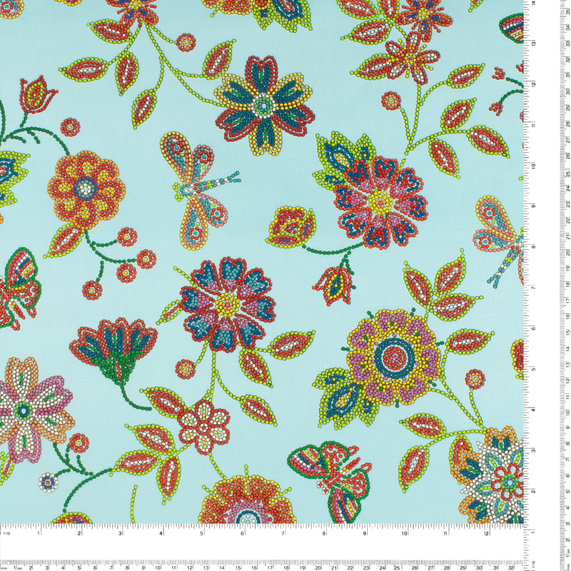 Printed Cotton - PRAIRIE CREEK - 004 - Aqua