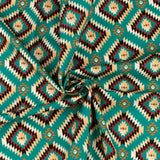 Printed Cotton - PRAIRIE CREEK - 012 - Teal