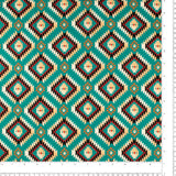 Printed Cotton - PRAIRIE CREEK - 012 - Teal