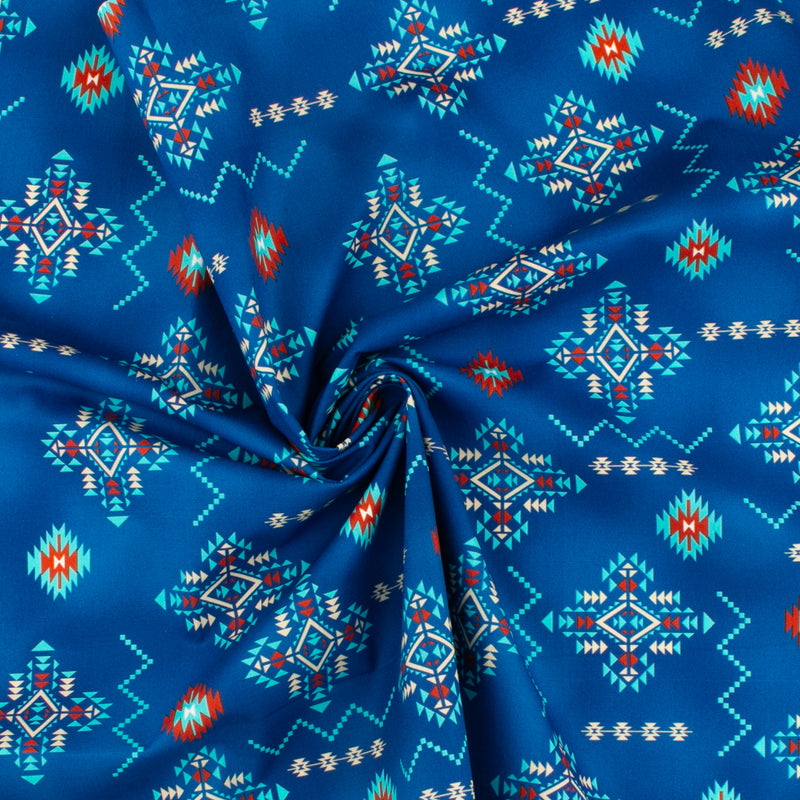 Printed Cotton - PRAIRIE CREEK - 024 - Blue