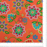 Coton Imprimé - &lt;PRAIRIE CREEK&gt; - 033 - Orange