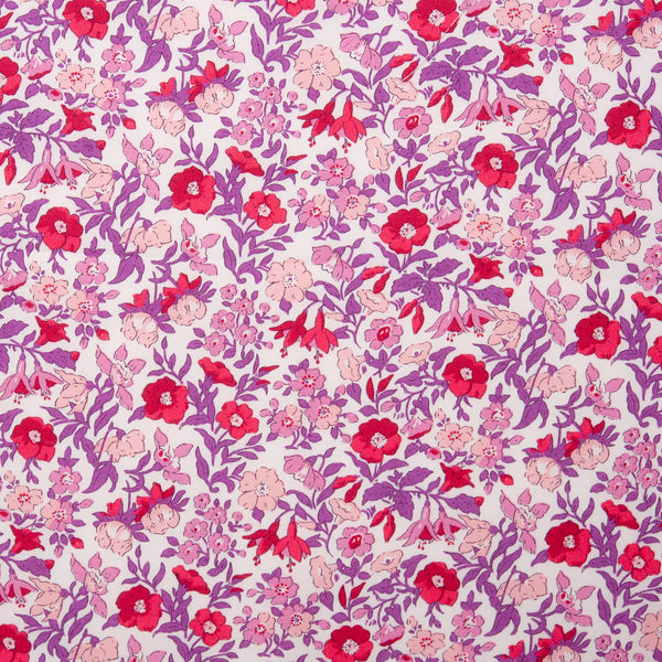 LIBERTY of PARIS Printed Cotton - Flowered Garden - Fushia