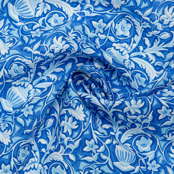 Coton imprimé LIBERTà PARISIENNE - Pot de Fleur - Blue