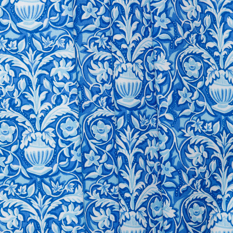 LIBERTY of PARIS Printed Cotton - Flower Pot - Blue